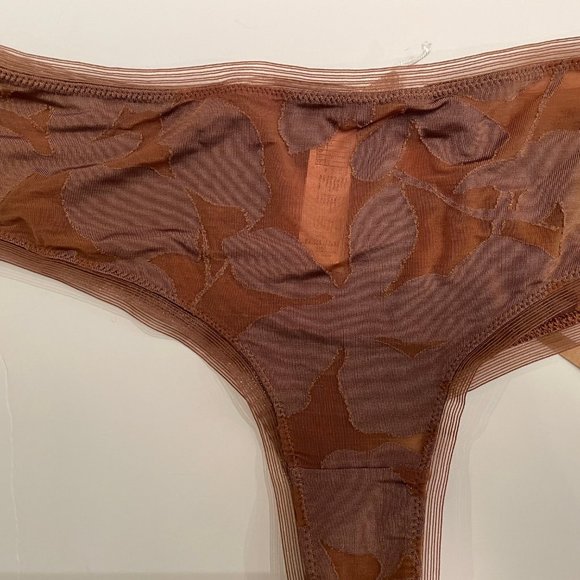 BNWT Maison Lejaby Flora Nufit Ombrage Basic Sienne Copper Midnight Panty Set XL - Picture 10 of 11
